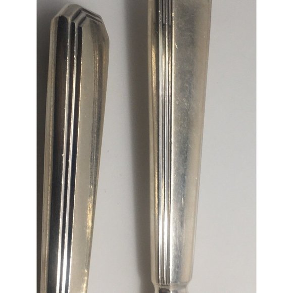 Art Deco Mappin & Webb SterlingFish Fork & Slice Persian Royal Crest C 1948 RARE - Picture 9 of 11